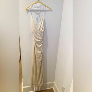 Elegant Cream Evening Gown